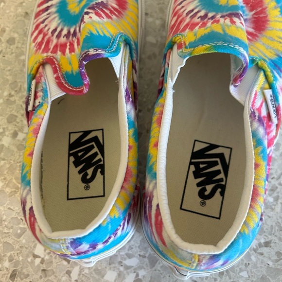 NWOT Vans Unisex M-5 W-6.5 colorful Tie-Dye Slip-On Sneakers - Picture 4 of 7